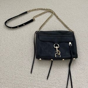 Navy suede Rebecca Minkoff crossbody bag